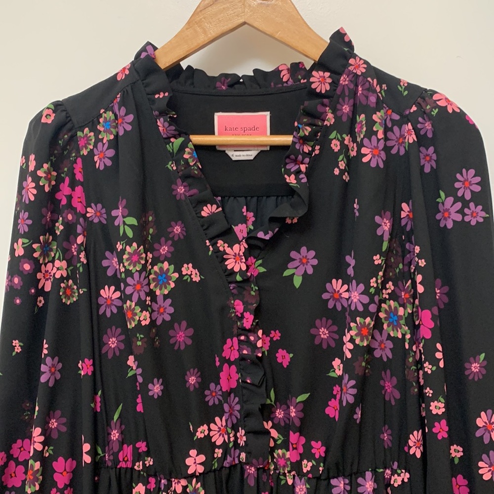 KATE SPADE
Bora Floral Print Fit & Flare Dress - Picture 10 of 14